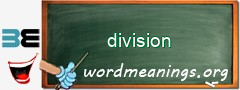 WordMeaning blackboard for division